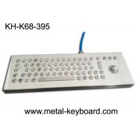 Desktop Industrial Computer Keyboard Stainless Steel Water Proof With Laser Trackball