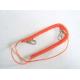 Stainless steel wire core spiral cord fishing tool holder coil lanyard red fishing leash