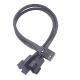 Bylon Protection  2.54mm Pitch 4 Pin Wire Harnesses 30cm Length Black Color For Computer 'S Fan