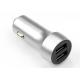 All Metal Aluminum Alloy 3.1A Car Phone Charger , Dual Usb Port Cell Phone Car Charger