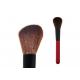 Soft Contour Blush Brush Brown Synthetic Hair Red Wooden Handle