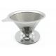 18 / 8 Stainless Steel Filter Mesh , Pour Over Coffee Dripper Double Layered Mesh