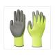 Precision Machinery Grey PU Palm Coating Hi Vis Polyester Liner Gloves