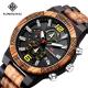 Man Black Dial Wooden Quartz Watch Business Wristwatch Water Proof 1019-3