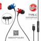 10mm 16Ohm Type C Wired earphones For Hand Phone