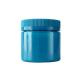 6oz Blue Child Proof Plastic Jar Wide Mouth  Flower Jar With Cap