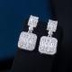Fashion Wedding Jewelry Earring Full Crystal Rhinestone square Shape Bridal Jewelry Earrings