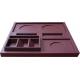 PU Leather Hotel Guest Room Tray Rose Red for Tea  Food  Cups