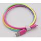 Data Transfer 1.5m 2m Usb 2.0 To Usb C Cable Quick Charge Rainbow Color