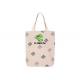 Washable Cotton Canvas Shopping Bags Handled Style Customized Size / Logo
