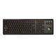 Black  Stainless Steel Metal Industrial Keyboard With Trackball Backlight