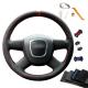 MEWANT Luxury Leather Car Steering Wheel Cover for Audi A4 B7 B8 A6 C6 2004-2011