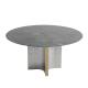 Round Marble Top Dining Table Set 6 Seater Brushed Gold Color