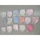 Stock item: 100% cotton double layer 3-pack printed baby triangle bibs, stock baby cotton bibs , 20000 sets in total