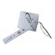 600gsm Cardboard clothing hang tags foil logo with light silvery ribbon