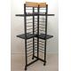 Multi Purpose Metal Shop Display Stands , Rolling Display Rack With Layer Board