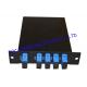 1*4 Fiber PLC Splitter LGX Type Rack Mount With SC / UPC Connector Low Insertion