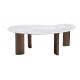 Living Room Round Modern Marble Top Stainless Steel Side Table