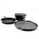 Cast Iron Frying Pan,Grill Pan , dutch oven 3 Piece-set Pre Seasoned for all stove