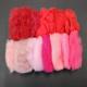 32mm Colored Polyester Fiber Red Pink PET Staple Fiber Recycled