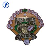 Cool Metal Plating Sports Team Pins , Shape Custom Made Metal Badges