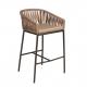Comfortable 1050mm Height 560mm Width Rattan Wicker Bar Stools For Hotel