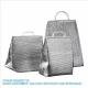 Aluminum Foil Insulated Tote Bags With Plastic Handle Reusable Cooler And Thermal Bag For Food Carry