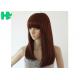 Glueless Net Headgear Long Straight Synthetic Wigs For Lady / Girl OEM