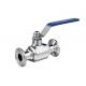 Two Pieces Clamped Stainless Steel Ball Valve , Manual Stainless Steel Valves And Fittings