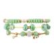 Geometric Fresh Green Color Crystal Beads Bracelets Vintage Style Gift For Her