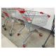 Removable Wheeled Supermarket Shopping Cart / Steel Wire Carts With PVC Wheels