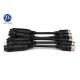 Water Resistant Shielded Reverse Camera Cable With 4 Din Female To 6 Din Female Plug