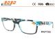 Classic culling rectangle reading glasses with PC frame , plastic hinge, pattern on the frame and temple