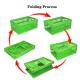 48L Collapsible Plastic Crates for Mushroom Agriculture Storage Durable and Stackable