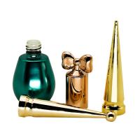 Unique 10ml 15ml Green Glass Empty Gel Nail Polish Bottle With Brush