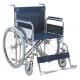 Heavy Duty Folding Steel Wheelchair 20inch Seat Solid Castor 93cm