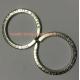 jiayang high quality polished shiny silver laser cut logo flat split key ring with engraved logo