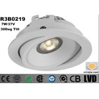 Mini Recessed Adjustable LED Spot Downlights Tiltable 7 Watt White Aluminum