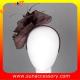 0919 hot sale  fashion brown sinamay fascinators hats and caps with veil ,Fancy Sinamay fascinator  from Sun Accessory