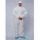 White 50 Pack Disposable Protective Apparel Without Boots