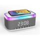 Bluetooth Speaker Supports 15W Fast Charging Dual 52mm Speakers With 10W Output 1200mAh Lithium Battery Smart Clock