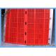Round Hole Mining Screen Mesh Polyurethane Material Red Color For Cement Plants