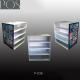 Four shelves corrugated display PDQ pallet display stand for toys