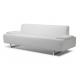 Simple Design Contemporary Leather Sofa Metal Leg With 3 Seater , 18'' Seat Height