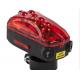 Red USB Rechargeable Rear Bike Lights With 2 Laser Lanes Steady Flash Chasing