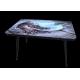 Metal Leg Rectangle 21kgs 0.1m3 Modern Glass Top Dining Table