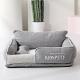 Thickened Cat Nest Bed Square Washable High Back Plush For Autumn Winter