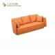 H Shape Modern Upholstered Sofa 3 Seater Leather Sofas 232cm length