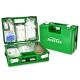 Small Workplace First Aid Kit Wall Mount Bracket Green 6 Persons 28.5x19.5x11