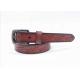 Fashion Women's Fashion Leather Belts With Brown Gradient Ramp Gunmetal Metal Color